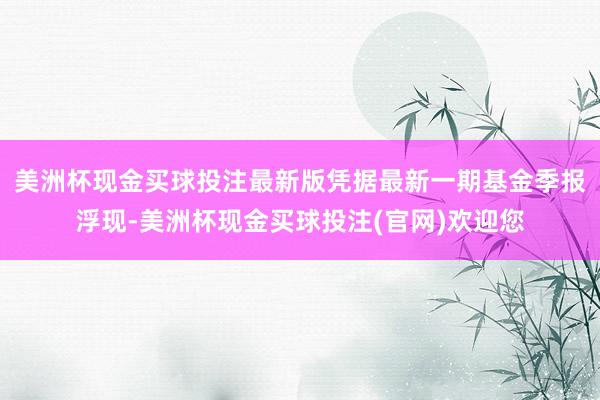 美洲杯现金买球投注最新版凭据最新一期基金季报浮现-美洲杯现金买球投注(官网)欢迎您