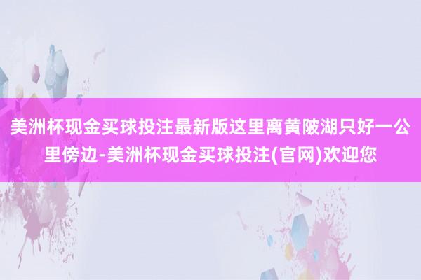 美洲杯现金买球投注最新版这里离黄陂湖只好一公里傍边-美洲杯现金买球投注(官网)欢迎您