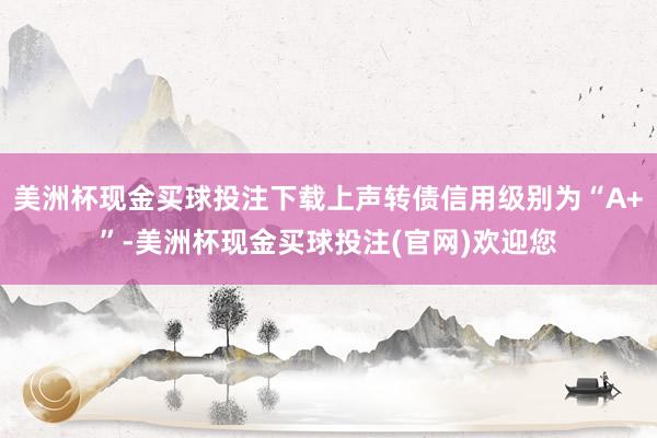 美洲杯现金买球投注下载上声转债信用级别为“A+”-美洲杯现金买球投注(官网)欢迎您