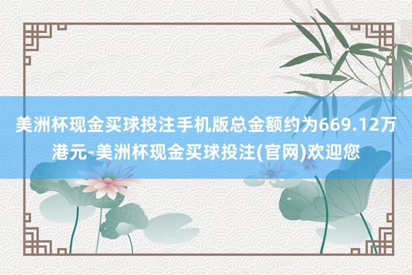 美洲杯现金买球投注手机版总金额约为669.12万港元-美洲杯现金买球投注(官网)欢迎您