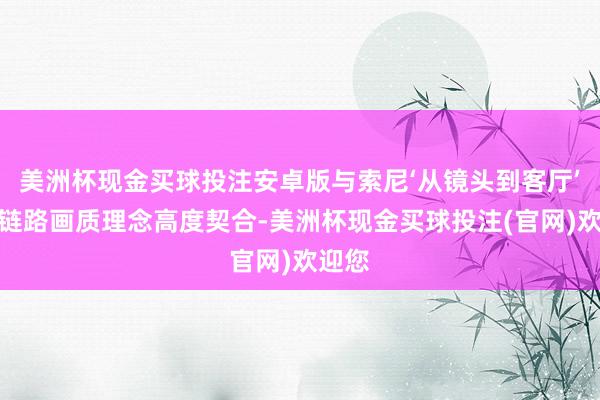 美洲杯现金买球投注安卓版与索尼‘从镜头到客厅’的全链路画质理念高度契合-美洲杯现金买球投注(官网)欢迎您
