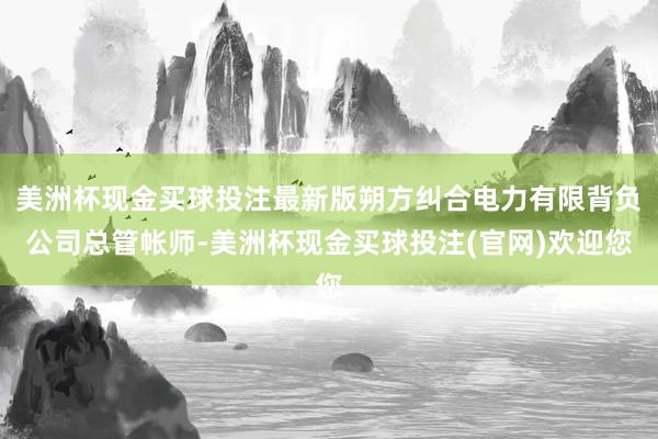 美洲杯现金买球投注最新版朔方纠合电力有限背负公司总管帐师-美洲杯现金买球投注(官网)欢迎您