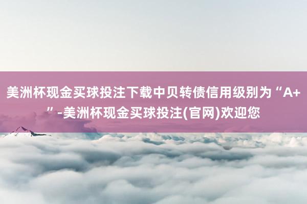 美洲杯现金买球投注下载中贝转债信用级别为“A+”-美洲杯现金买球投注(官网)欢迎您